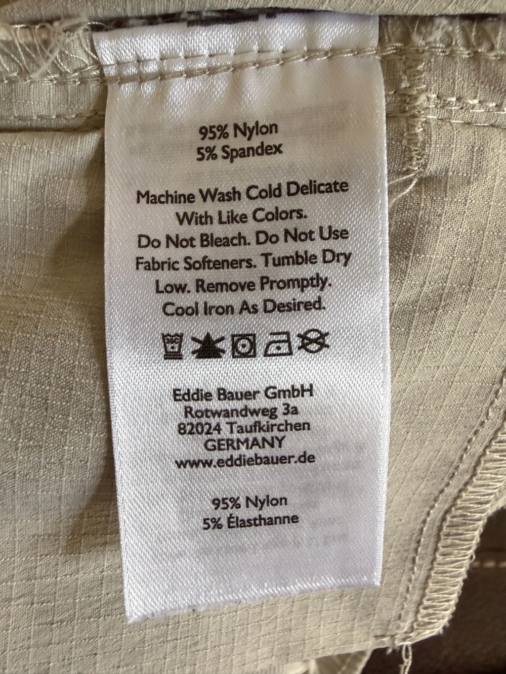 Eddie Bauer Tan WR Guide Ripstop First Ascent Pull On Nylon Hiking Shorts 6 NWOT - Picture 8 of 9